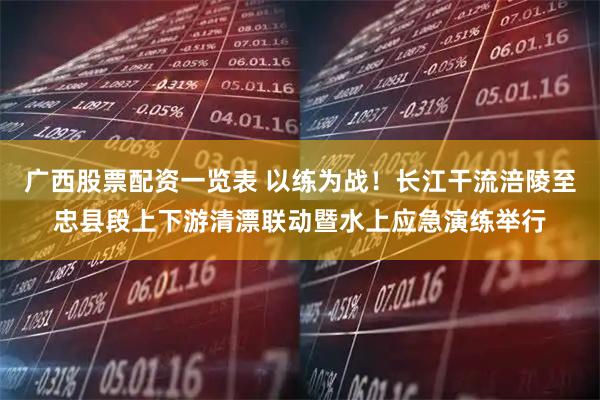 广西股票配资一览表 以练为战！长江干流涪陵至忠县段上下游清漂联动暨水上应急演练举行